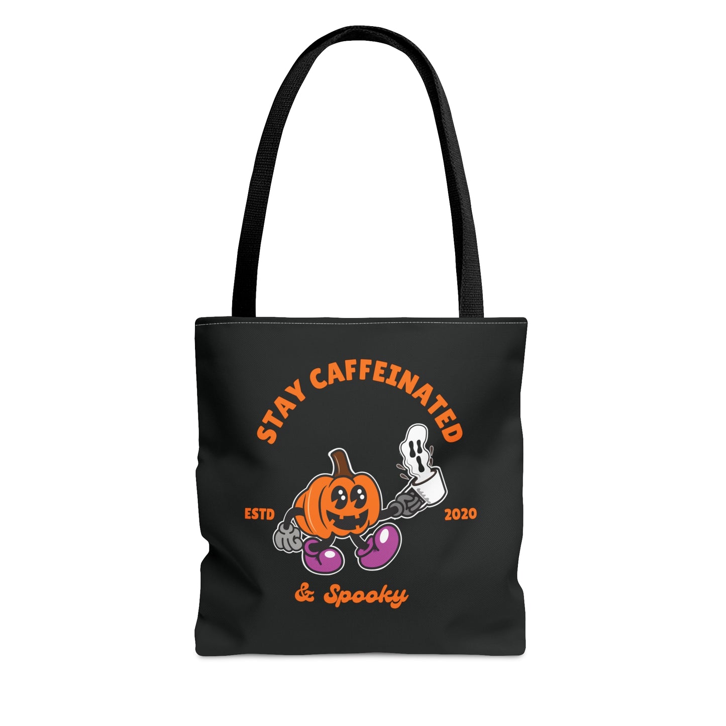 Stay caffeinated and spooky tote